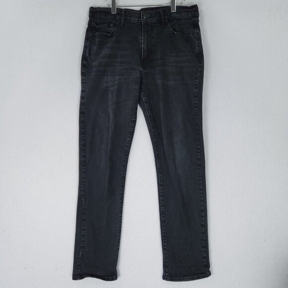Lucky Brand Jeans Mens 33X32 Black 410 Athletic Slim Straight Classic Denim - Picture 1 of 12